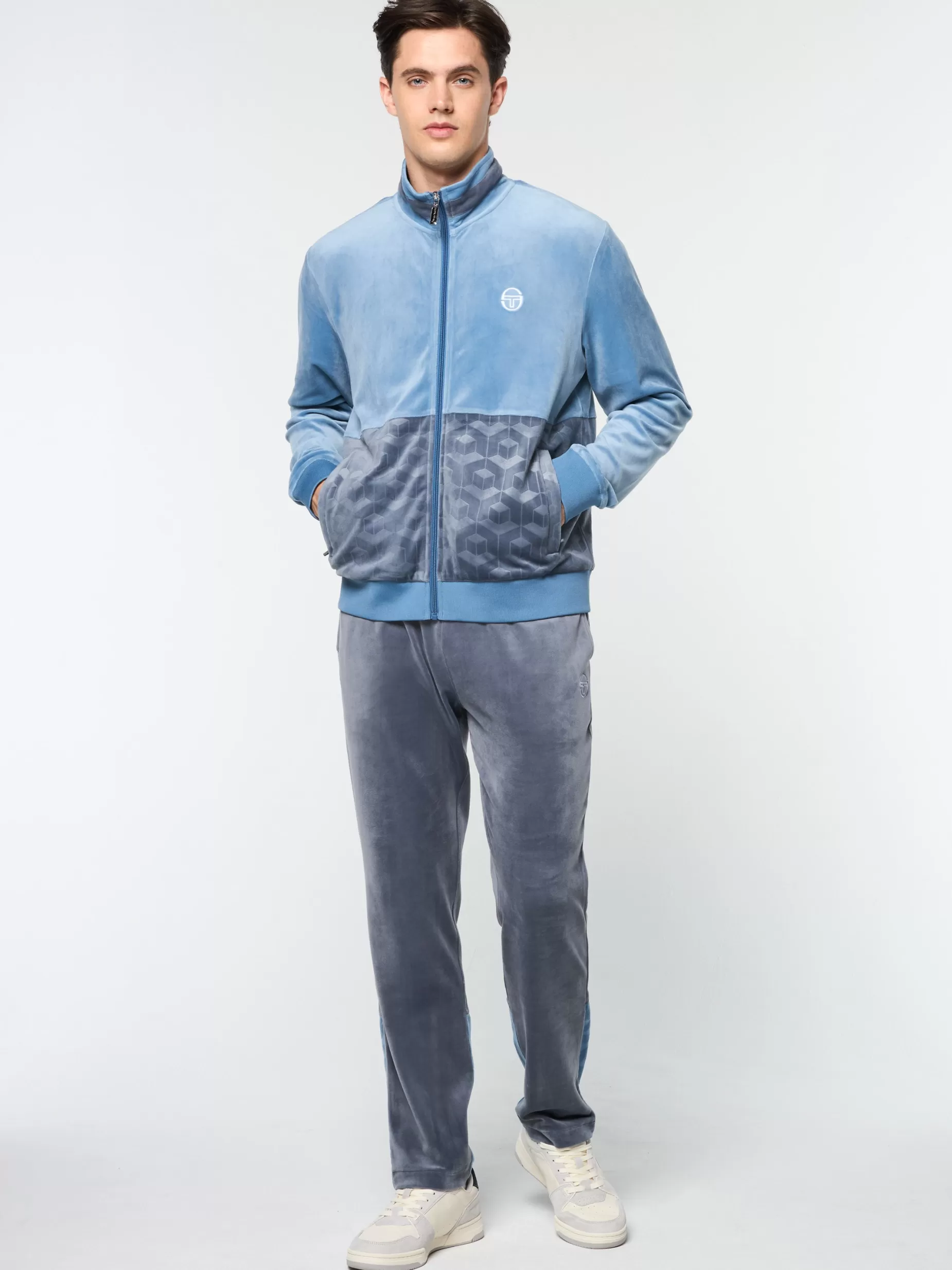 Sergio Tacchini Foggia Velour Debossed Track Jacket-
