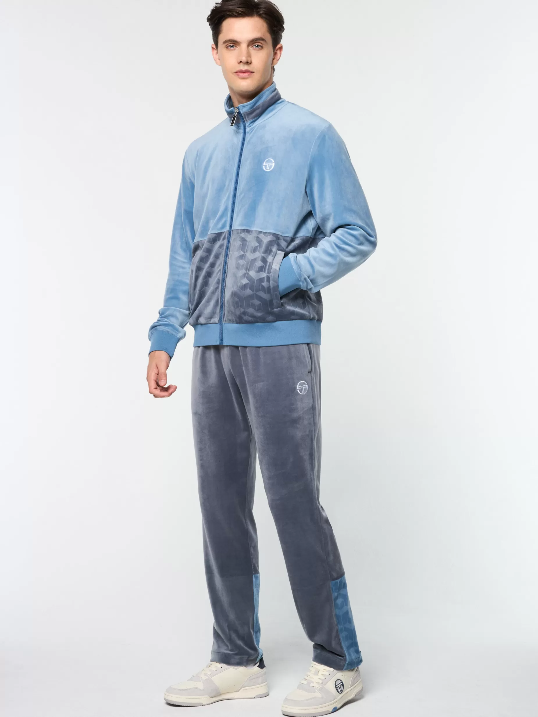 Sergio Tacchini Foggia Velour Debossed Track Jacket-