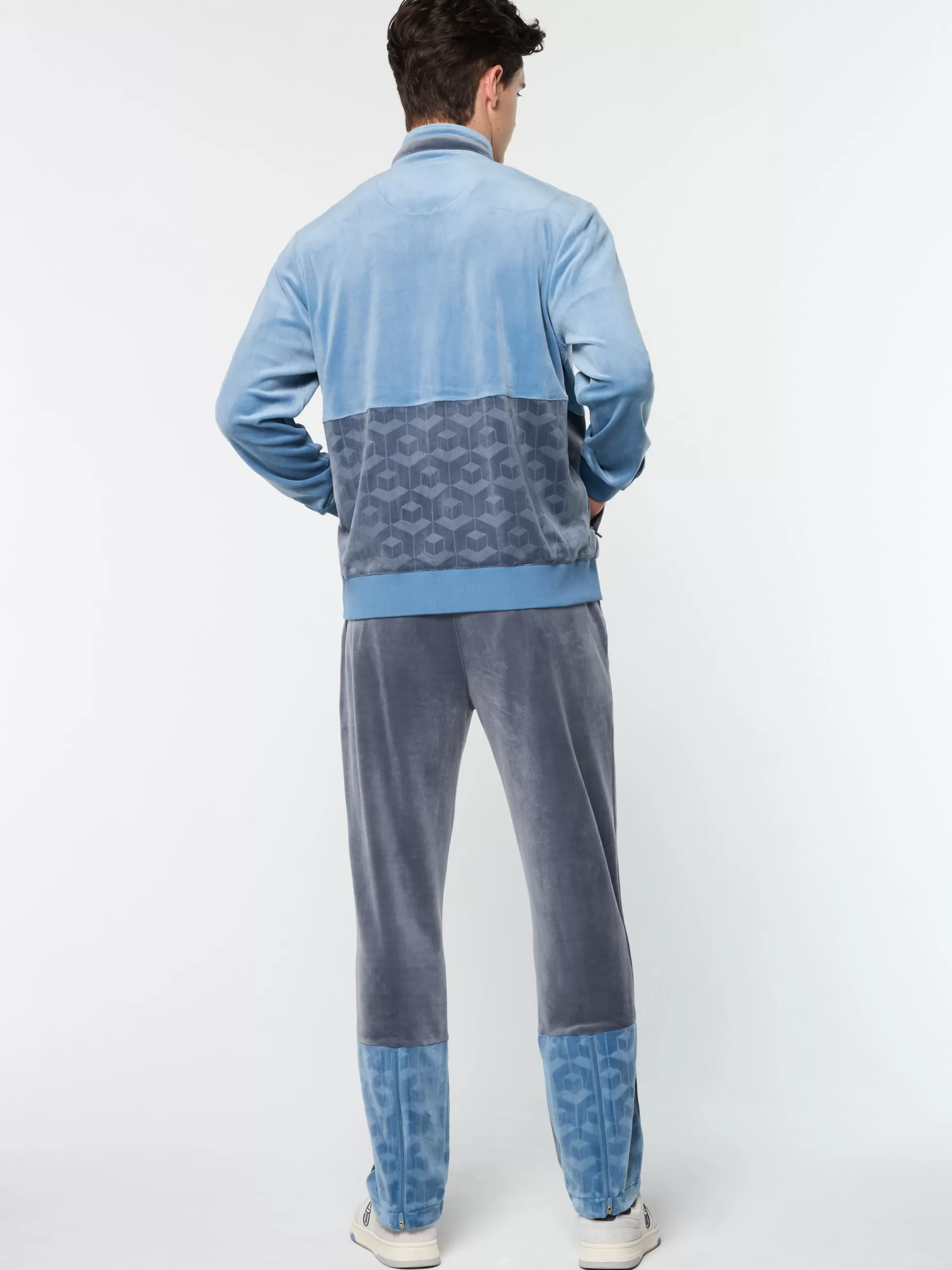 Sergio Tacchini Foggia Velour Debossed Track Jacket-
