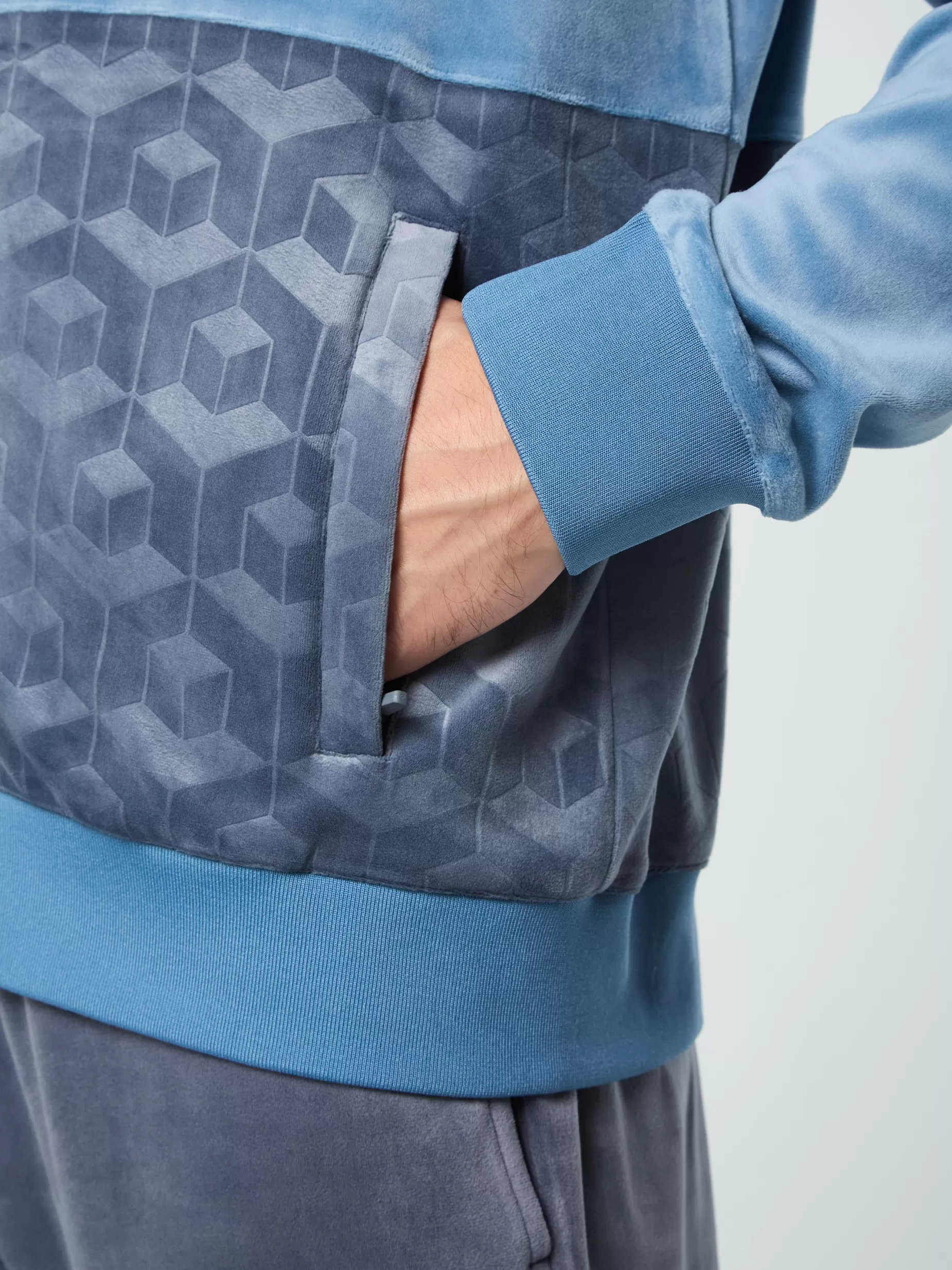 Sergio Tacchini Foggia Velour Debossed Track Jacket-