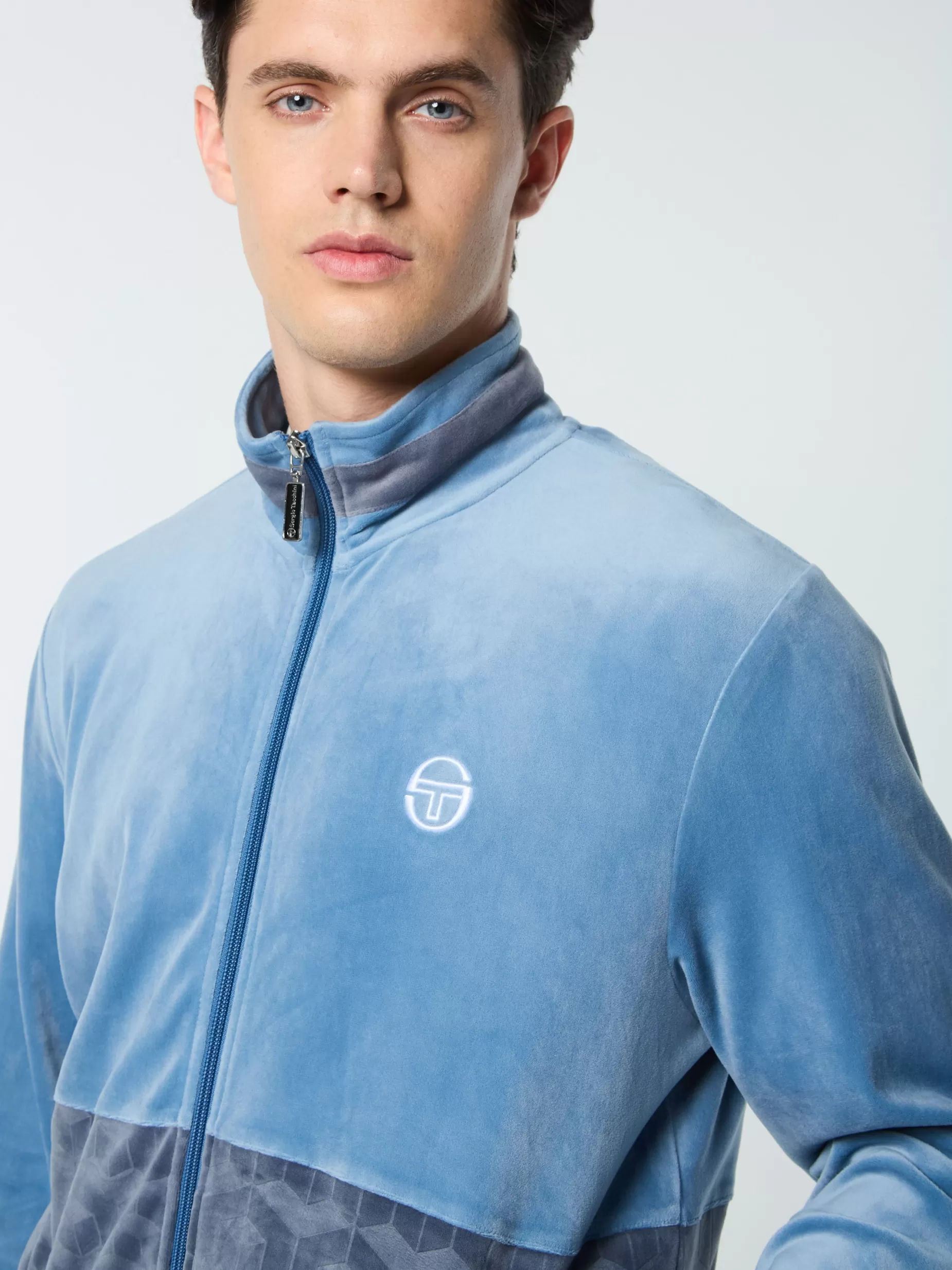 Sergio Tacchini Foggia Velour Debossed Track Jacket-