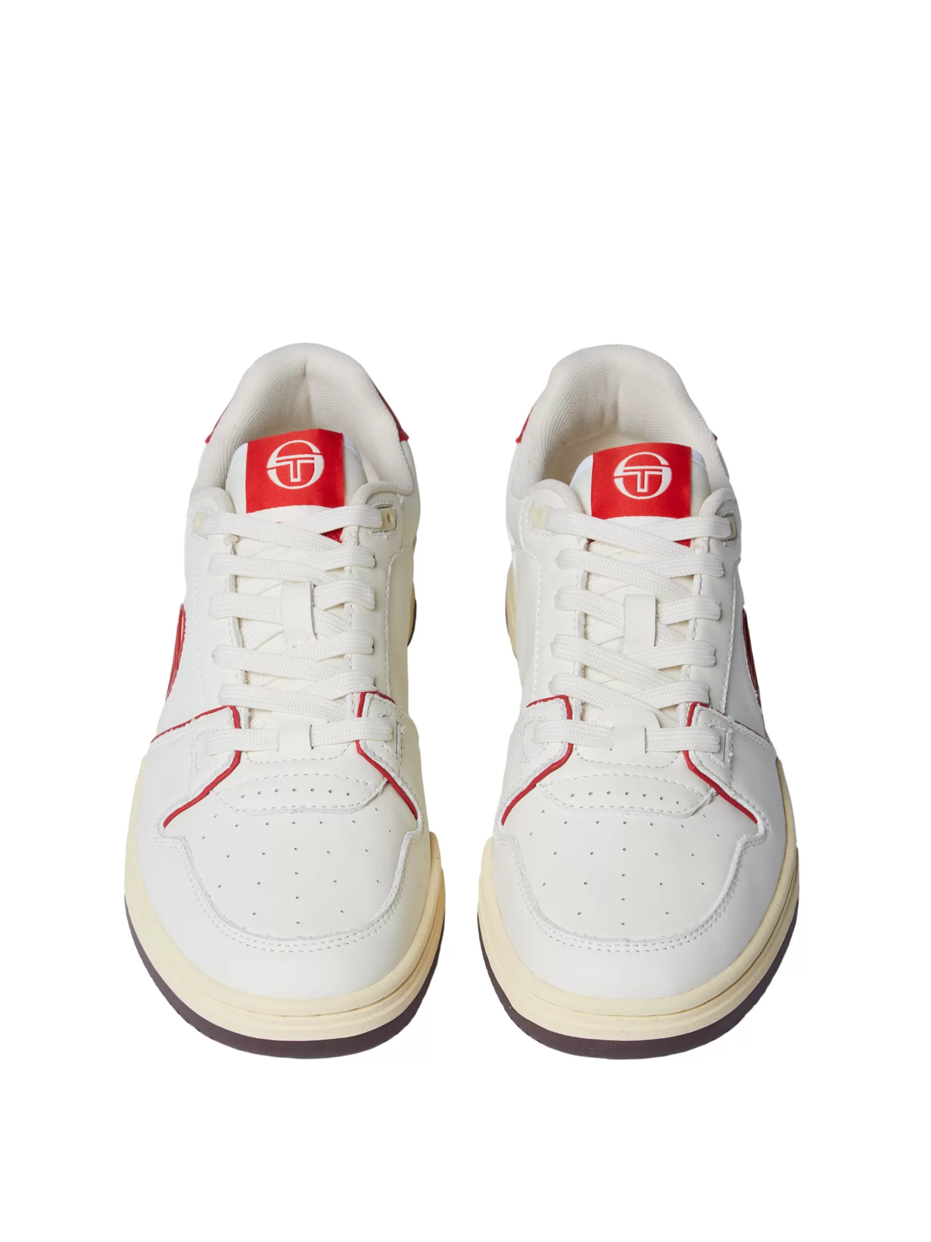 Sergio Tacchini Prime Shot DA Sneaker- Antique White/ Almond Oil/ Adrenaline Red