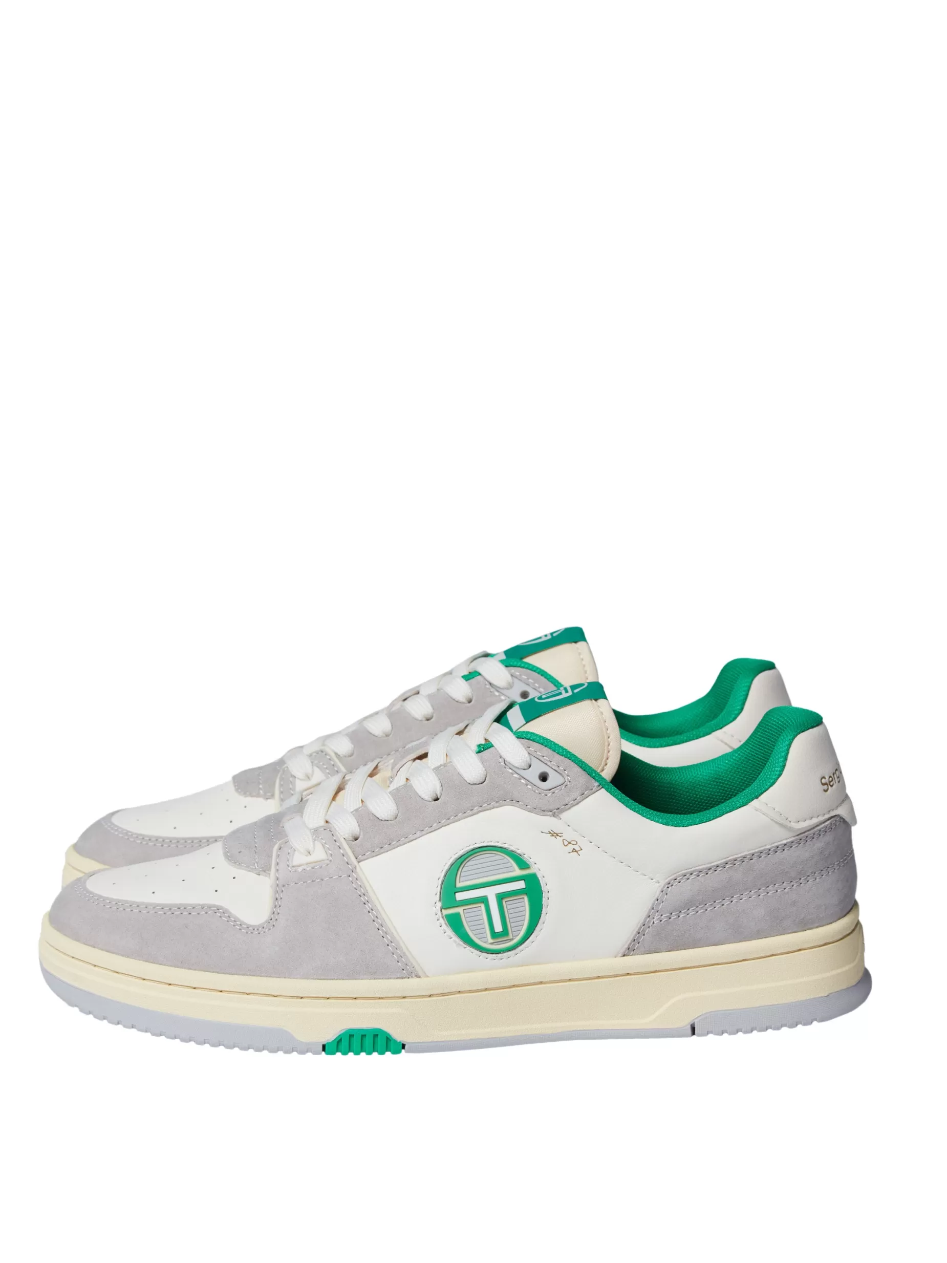 Sergio Tacchini Prime Shot DA Sneaker- Antique White/ Almond Oil/ Bright Green